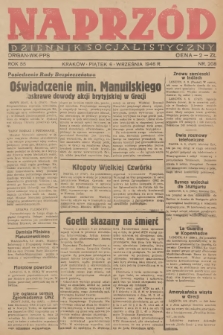 Naprzód : dziennik socjalistyczny : organ WK PPS. 1946, nr 208