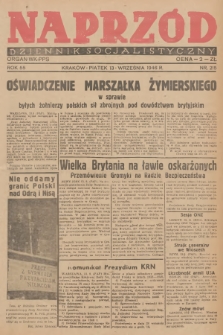 Naprzód : dziennik socjalistyczny : organ WK PPS. 1946, nr 215
