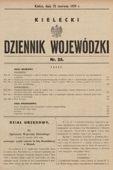 Kielecki Dziennik Wojewódzki. 1929, nr 25