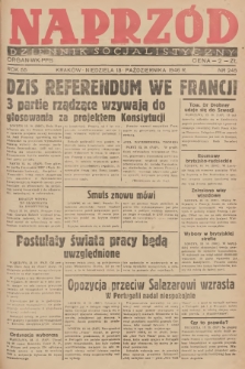 Naprzód : dziennik socjalistyczny : organ WK PPS. 1946, nr 245