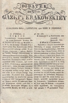 Gazeta Krakowska. 1820 , nr 89