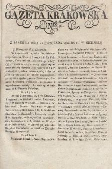Gazeta Krakowska. 1820 , nr 91