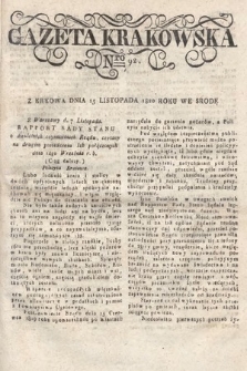 Gazeta Krakowska. 1820 , nr 92