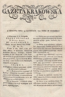 Gazeta Krakowska. 1820 , nr 93
