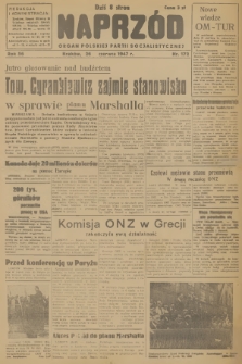 Naprzód : organ Polskiej Partii Socjalistycznej. 1947, nr 172