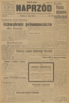 Naprzód : organ Polskiej Partii Socjalistycznej. 1947, nr 181