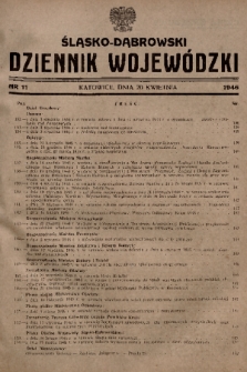 Śląsko-Dąbrowski Dziennik Wojewódzki. 1946, nr 11