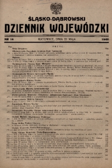 Śląsko-Dąbrowski Dziennik Wojewódzki. 1946, nr 14