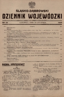 Śląsko-Dąbrowski Dziennik Wojewódzki. 1946, nr 33