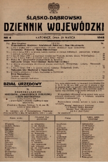 Śląsko-Dąbrowski Dziennik Wojewódzki. 1948, nr 4