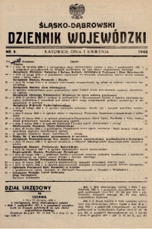 Śląsko-Dąbrowski Dziennik Wojewódzki. 1948, nr 5