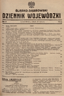 Śląsko-Dąbrowski Dziennik Wojewódzki. 1948, nr 8
