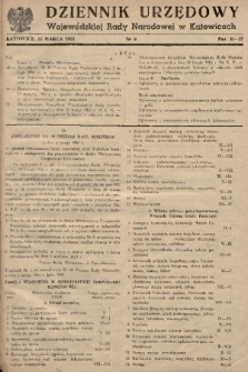 Dziennik Urzędowy Wojewódzkiej Rady Narodowej w Katowicach. 1951, nr 6