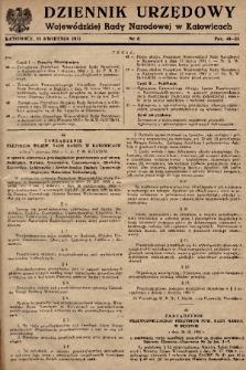Dziennik Urzędowy Wojewódzkiej Rady Narodowej w Katowicach. 1951, nr 8