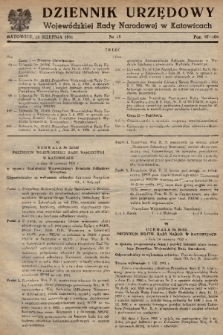 Dziennik Urzędowy Wojewódzkiej Rady Narodowej w Katowicach. 1951, nr 15
