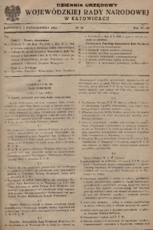 Dziennik Urzędowy Wojewódzkiej Rady Narodowej w Katowicach. 1952, nr 10