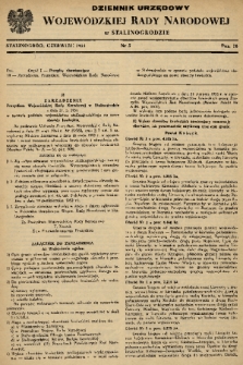 Dziennik Urzędowy Wojewódzkiej Rady Narodowej w Stalinogrodzie. 1954, nr 5