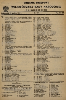 Dziennik Urzędowy Wojewódzkiej Rady Narodowej w Stalinogrodzie. 1954, nr 11