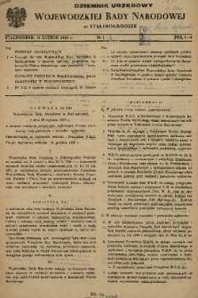 Dziennik Urzędowy Wojewódzkiej Rady Narodowej w Stalinogrodzie. 1956, nr 1