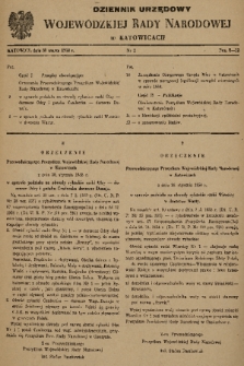 Dziennik Urzędowy Wojewódzkiej Rady Narodowej w Katowicach. 1958, nr 2