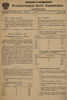 Dziennik Urzędowy Wojewódzkiej Rady Narodowej w Katowicach. 1958, nr 5