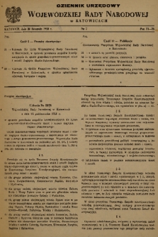 Dziennik Urzędowy Wojewódzkiej Rady Narodowej w Katowicach. 1958, nr 7