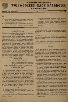 Dziennik Urzędowy Wojewódzkiej Rady Narodowej w Katowicach. 1960, nr 5