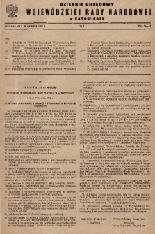 Dziennik Urzędowy Wojewódzkiej Rady Narodowej w Katowicach. 1966, nr 3