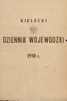 Kielecki Dziennik Wojewódzki. 1930, skorowidz alfabetyczny