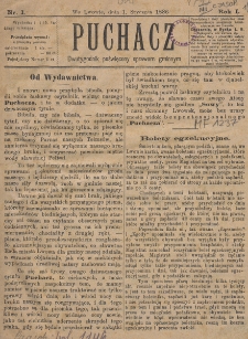 Puchacz : dwutygodnik poświęcony sprawom gminnym. 1886. nr 1