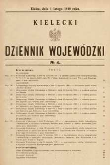 Kielecki Dziennik Wojewódzki. 1930, nr 4