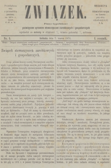 Związek : pismo tygodniowe poświęcone sprawom stowarzyszeń zarobkowych i gospodarczych. R.1, 1874, nr 3