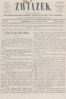 Związek : pismo tygodniowe : organ Związku stowarzyszeń zarobkowych i gospodarczych dla Galicji i W. Ks. Krakowskiego. R.3, 1876, nr 38