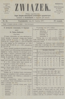 Związek : pismo tygodniowe : organ Związku stowarzyszeń zarobkowych i gospodarczych. R.4, 1877, nr 24