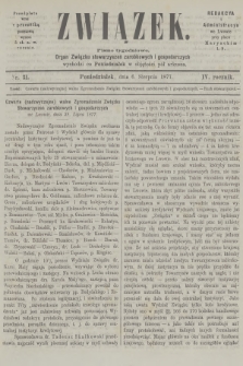 Związek : pismo tygodniowe : organ Związku stowarzyszeń zarobkowych i gospodarczych. R.4, 1877, nr 31
