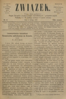 Związek : pismo dwutygodniowe : organ Związku stowarzyszeń zarobkowych i gospodarczych. R.8, 1881, nr 3