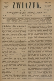 Związek : pismo dwutygodniowe : organ Związku stowarzyszeń zarobkowych i gospodarczych. R.8, 1881, nr 15