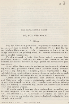 Bellona : dwumiesięcznik wojskowy wydawany przez Wojskowy Instytut Naukowo-Oświatowy. R.20, 1938, Zeszyt 3