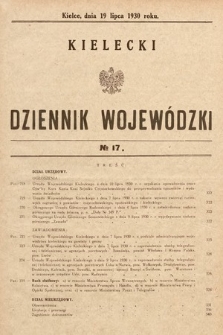 Kielecki Dziennik Wojewódzki. 1930, nr 17