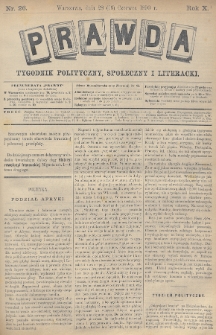 Prawda : tygodnik polityczny, społeczny i literacki. 1890, nr 26
