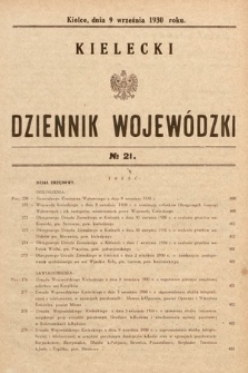 Kielecki Dziennik Wojewódzki. 1930, nr 21