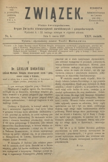 Związek : pismo dwutygodniowe : organ Związku stowarzyszeń zarobkowych i gospodarczych. R.24, 1897, nr 5