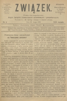 Związek : pismo dwutygodniowe : organ Związku stowarzyszeń zarobkowych i gospodarczych. R.25, 1898, nr 4
