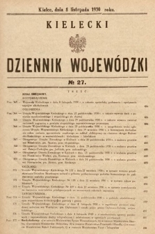 Kielecki Dziennik Wojewódzki. 1930, nr 27