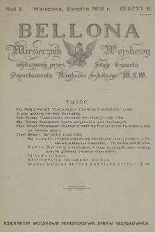 Bellona : miesięcznik wojskowy wydawany przez Sekcję Czwartą Departamentu Naukowo-Szkolnego M. S. W. R.2, 1919, Zeszyt 8