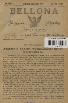 Bellona : miesięcznik wojskowy wydawany przez Wojskowy Instytut Naukowo Wydawniczy. R.5, T.8, 1922, Zeszyt 1