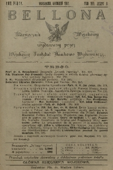 Bellona : miesięcznik wojskowy wydawany przez Wojskowy Instytut Naukowo Wydawniczy. R.5, T.8, 1922, Zeszyt 3
