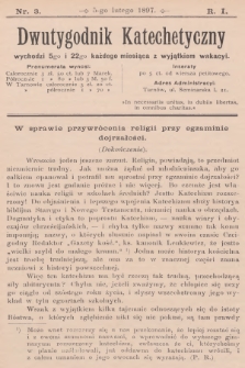Dwutygodnik Katechetyczny. R.1, 1897, nr 3