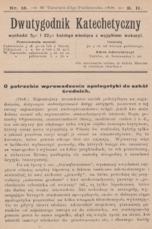 Dwutygodnik Katechetyczny. R.2, 1898, nr 16