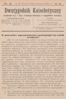 Dwutygodnik Katechetyczny. R.2, 1898, nr 18